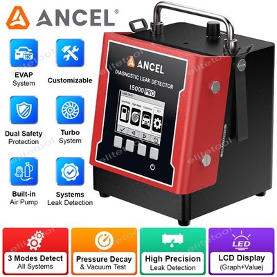 ANCEL L5000PRO Digital Dual Mode EVAP Smoke Machine Tester Turbo System Detector
