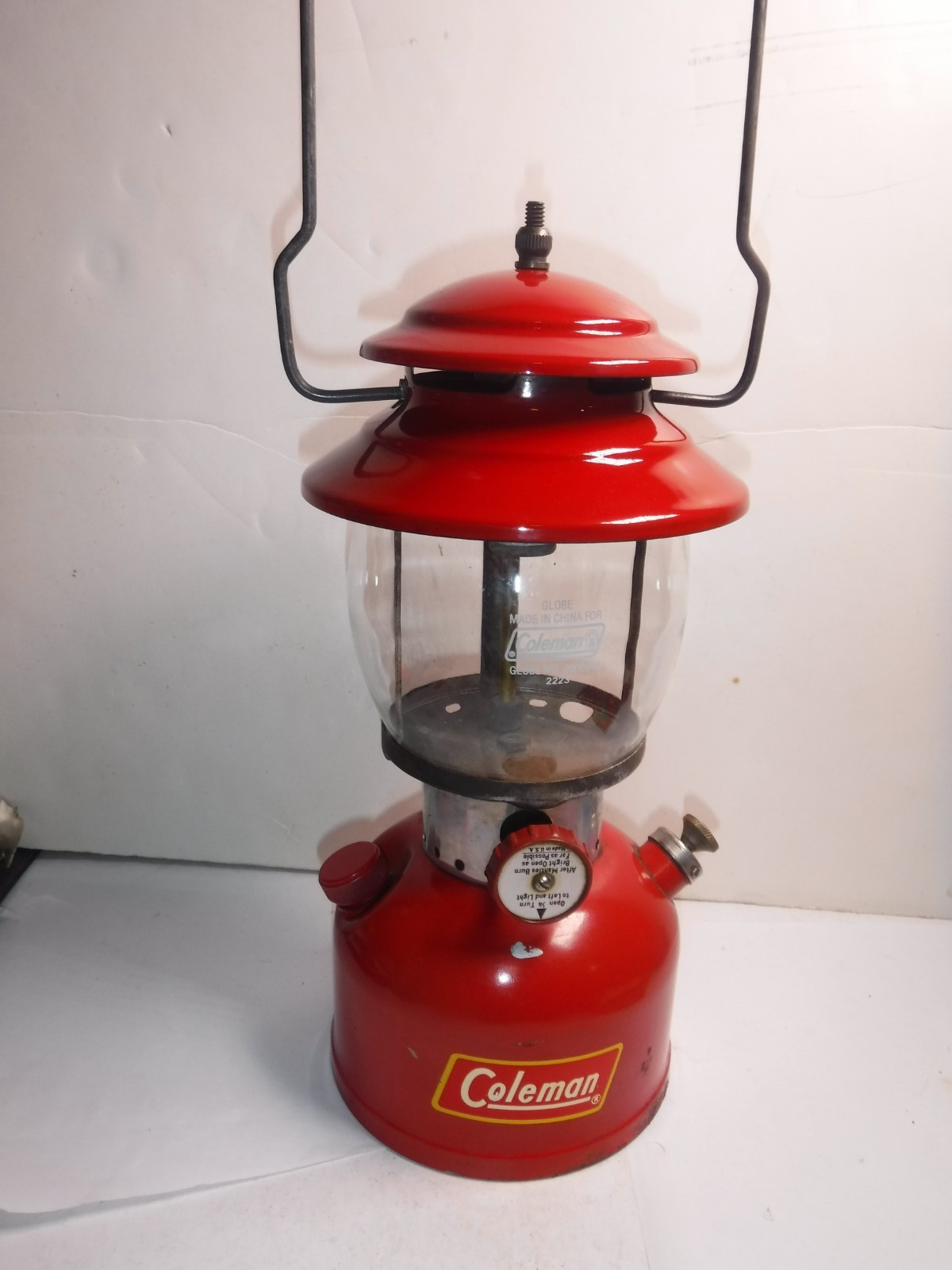 1955 Model 200A Red Coleman Gas Lantern “Sunshine of the Night”