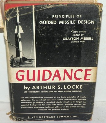 Guidance 1956 Locke Principles of Guided Missile Design Rockets Engineering HC