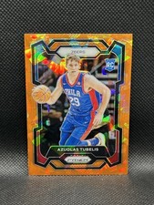 2023-24 Prizm Azuolas Tubelis ORANGE ICE ROOKIE SP #283 76ers RC Panini