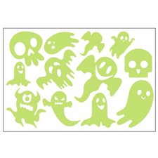 Halloween Luminous Wall Decals Glow In The Dark Eyes Window Luminous Stickers