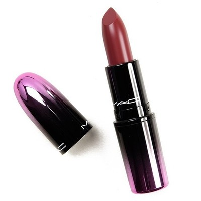MAC Love Me Lipstick BATED BREATH 408 Dark Plum Satin Lip Stick FS NeW BoX