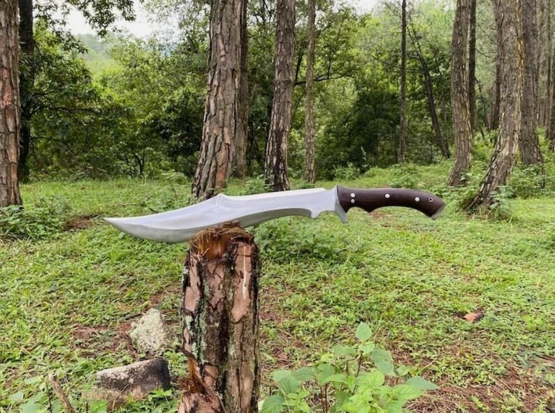 Handmade Carbon Steel Full Tang 17" Blade Viking Machete Hunting Camping Knife