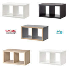 IKEA KALLAX 2-Tier Wall-Mounted Shelving Unit Bookcase Display Shelf 77x41cm