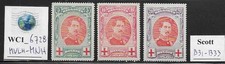 WC1_6728. BELGIUM. 1915 KING ALBERT I semi-postal set. Scott B31-B33. MVLH-MNH