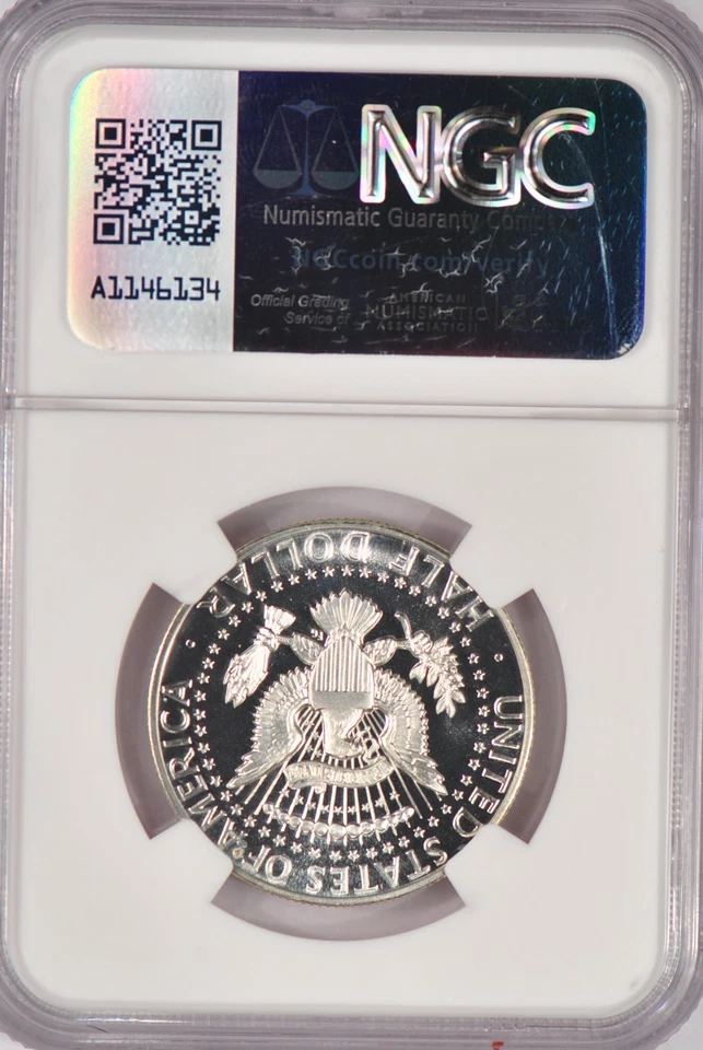 1964 Kennedy Half Dollar Proof NGC PF 67 ULTRA CAMEO PR67DCAM *Spots on Neck* - Image 2 of 3