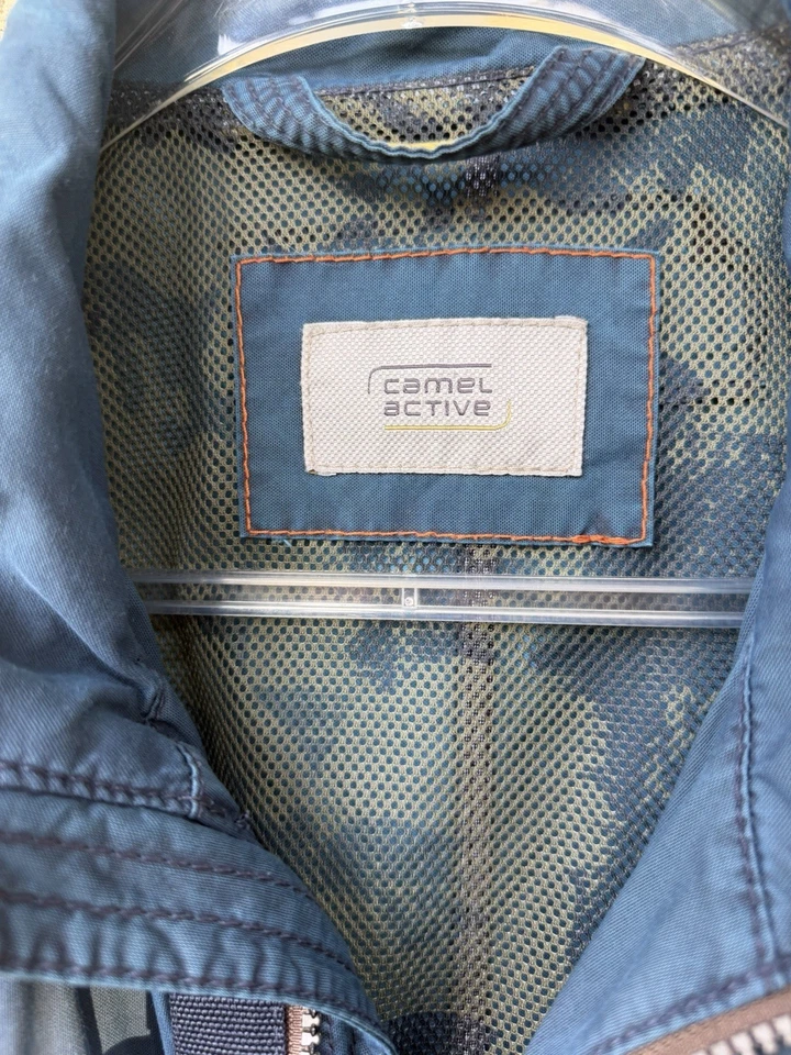 camel active Herren Übergangsjacke Blau Gr. 52 Stehkragen RV Druckknopf - Bild 3 von 4