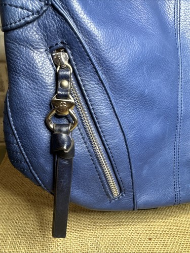 Borsa a tracolla B Makowsky in vera pelle blu royal tonnellate di tasche - Foto 2 di 24