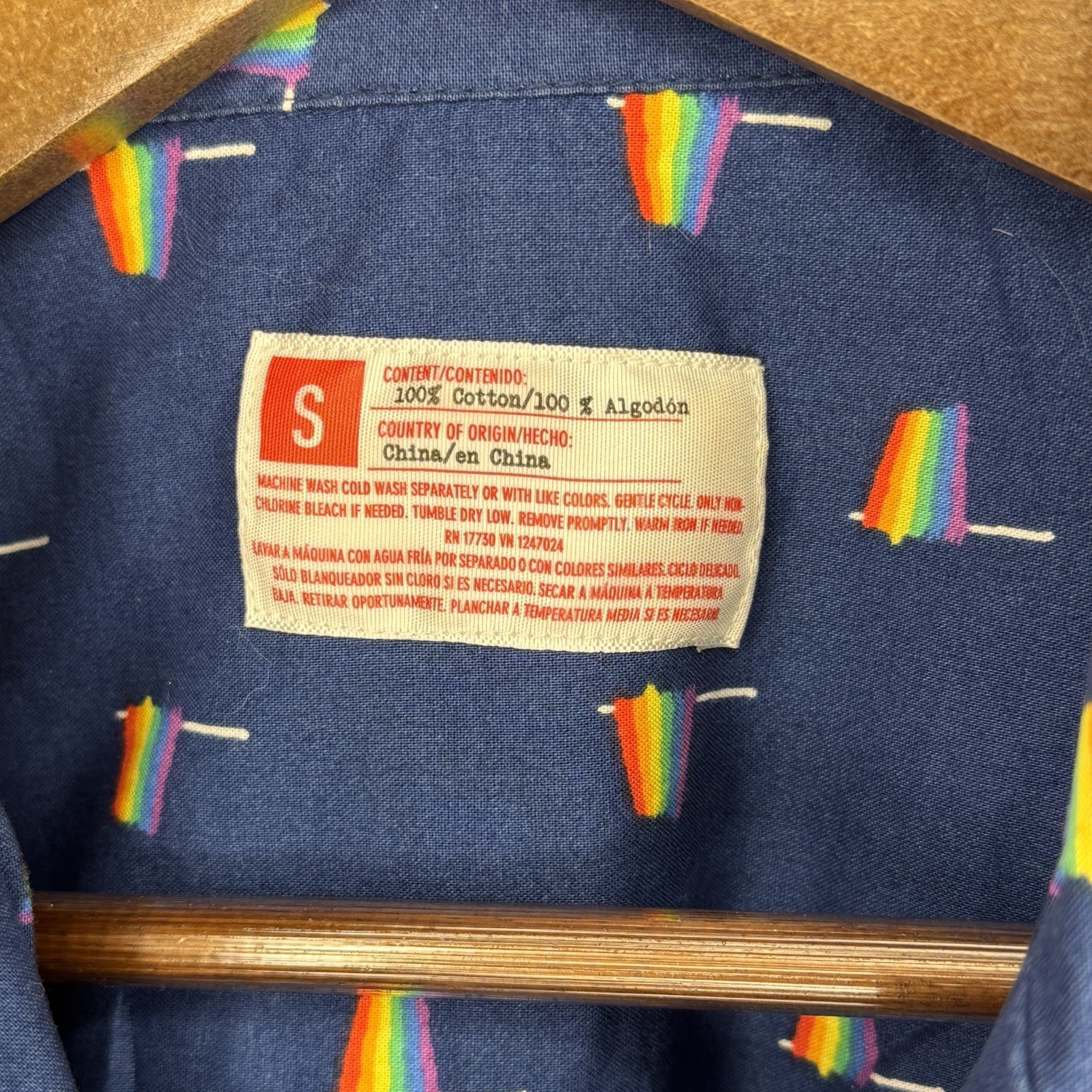 Small Men’s Button Down Pride Flags - image 3