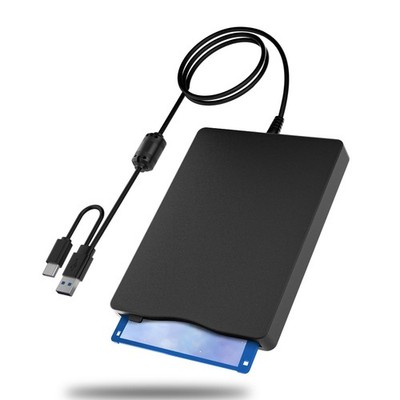 USB Floppy Drive, External 3.5'' USB & Type-C Floppy Disk Reader, External Flo...