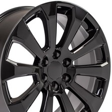 22 Inch Black 5922 Rim Set 4 Fit Chevy Tahoe Silverado 1500 High Country 22x9