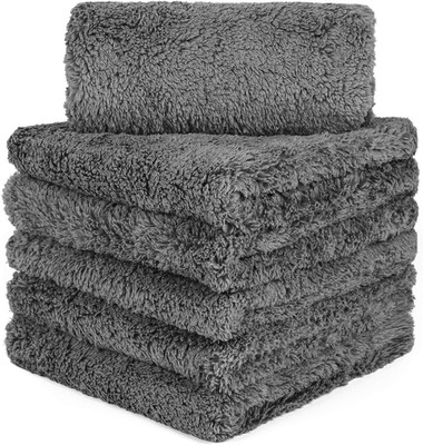 5 X Poliertücher Auto 500GSM   Randloses 40x40 Microfasertuch für Lack & Politur