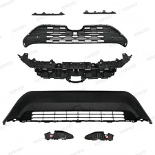 7PC For RAV4 2019-2024 Front Bumper Radiator Upper Lower Grille Mount Bracket