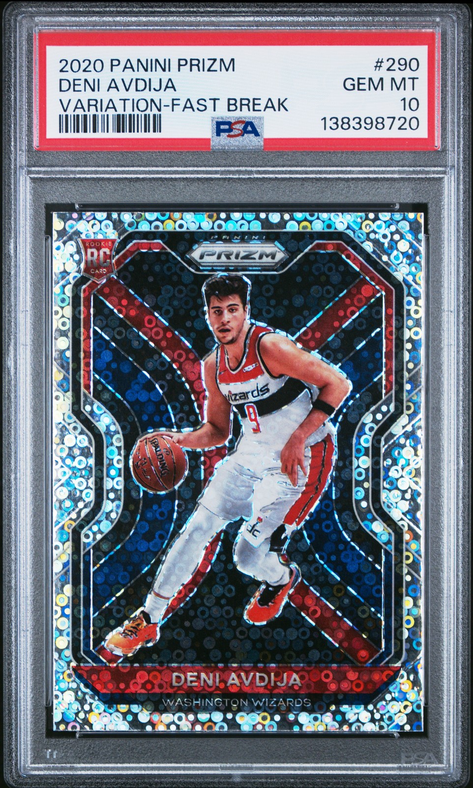 2020 PANINI PRIZM VAR-FAST BREAK #290 DENI AVDIJA PSA 10