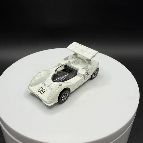 Vintage Hot Wheels Redline Chaparral 2G White Enamel W/ Original Wing - Good