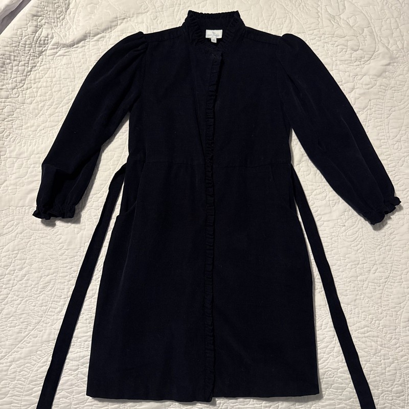 Little English Girls Size 12 Dress. Navy. Courdoroy. 