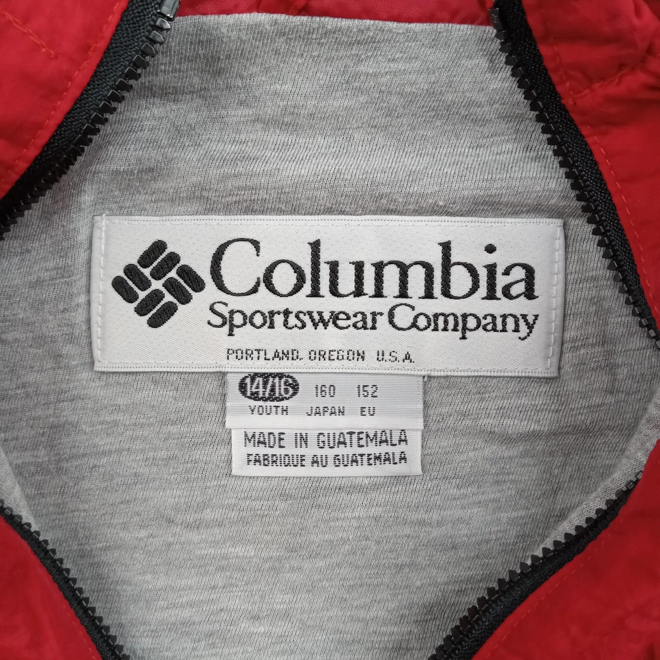 Chaqueta Columbia Juvenil 14/16 Roja Negra Azul Anorak Con Capucha Cortavientos Ropa Deportiva Foto 2 de 4