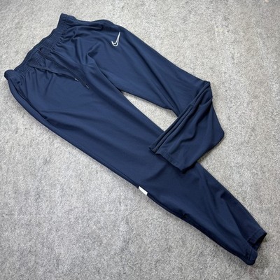 Nike DRI-FIT Academy Soccer Pants Men M Blue 29'' Tapered Regular Ankle Zip