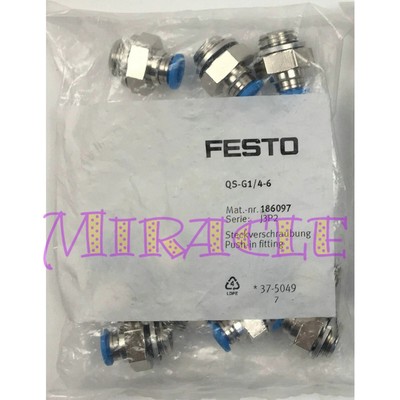 10PC NEW FOR FESTO  QS-G1/4-6 186097 Joint