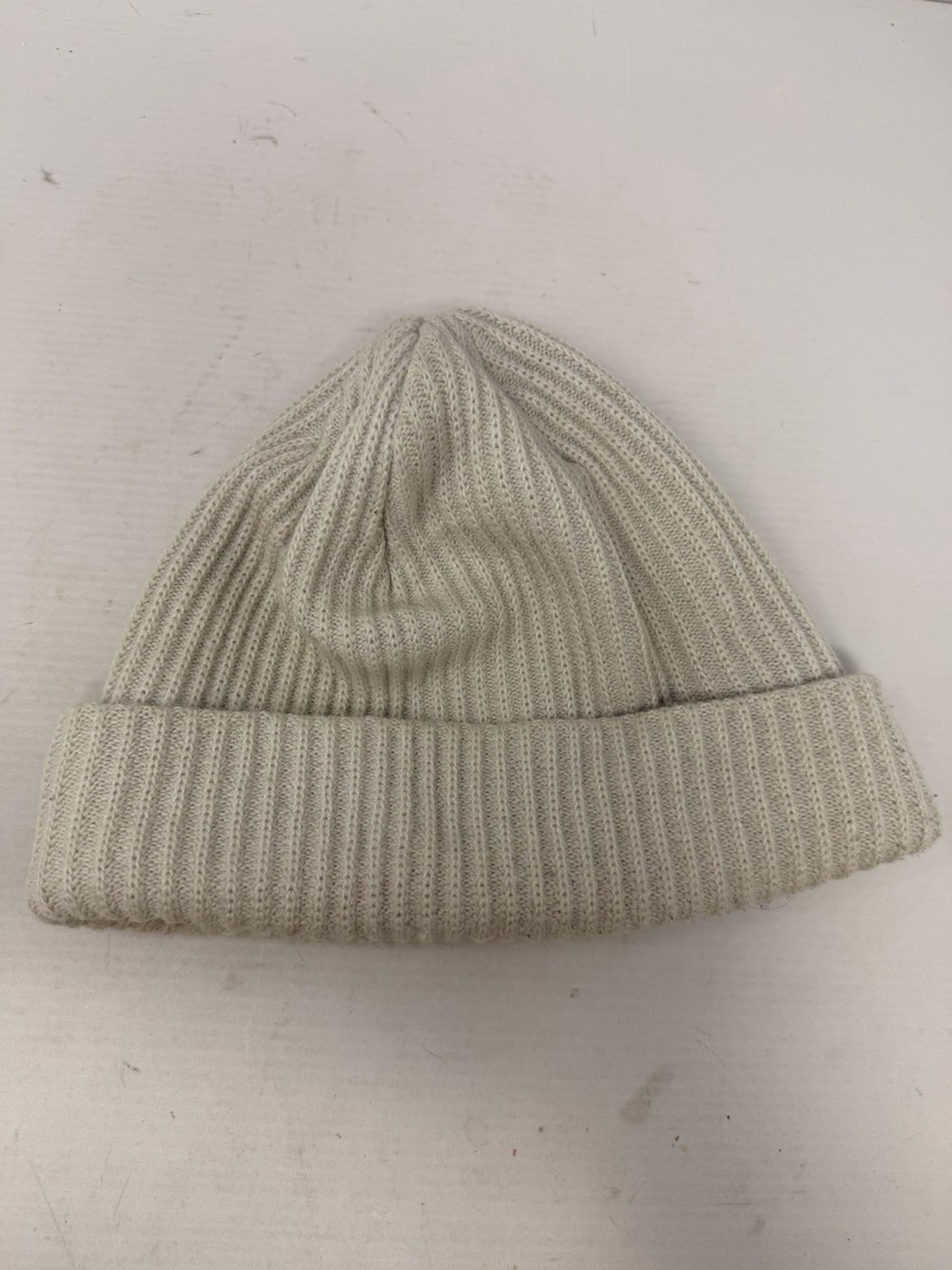 Stone Island Gray Knitted Wool Beanie Adult One Size Fits All
