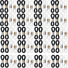Eyeglasses Chain Ends Anti Slip Silicone Spring Rubber Connector 300PCS NEW