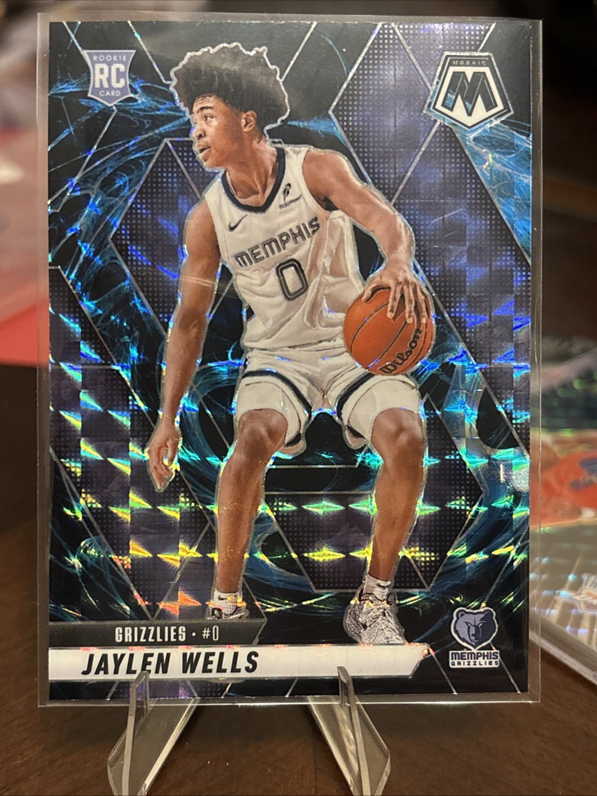 Jaylen Wells 2024-25 Panini Mosaic - Rookies #240 Genesis Mosaic Prizm (RC)