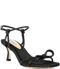 Badgley Mischka Dandelion Bow Detail Ankle Wrap Dress Sandals 245