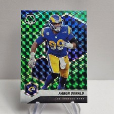 2021 Mosaic Aaron Donald Green Prizm #120 Rams