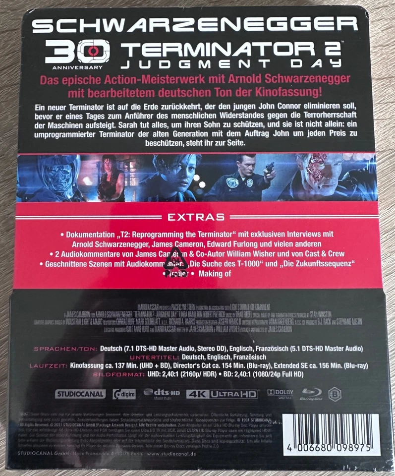 Terminator 2 30th Anniversary Steelbook Edition 4K + Blu-ray NEU/OVP - Bild 2 von 2