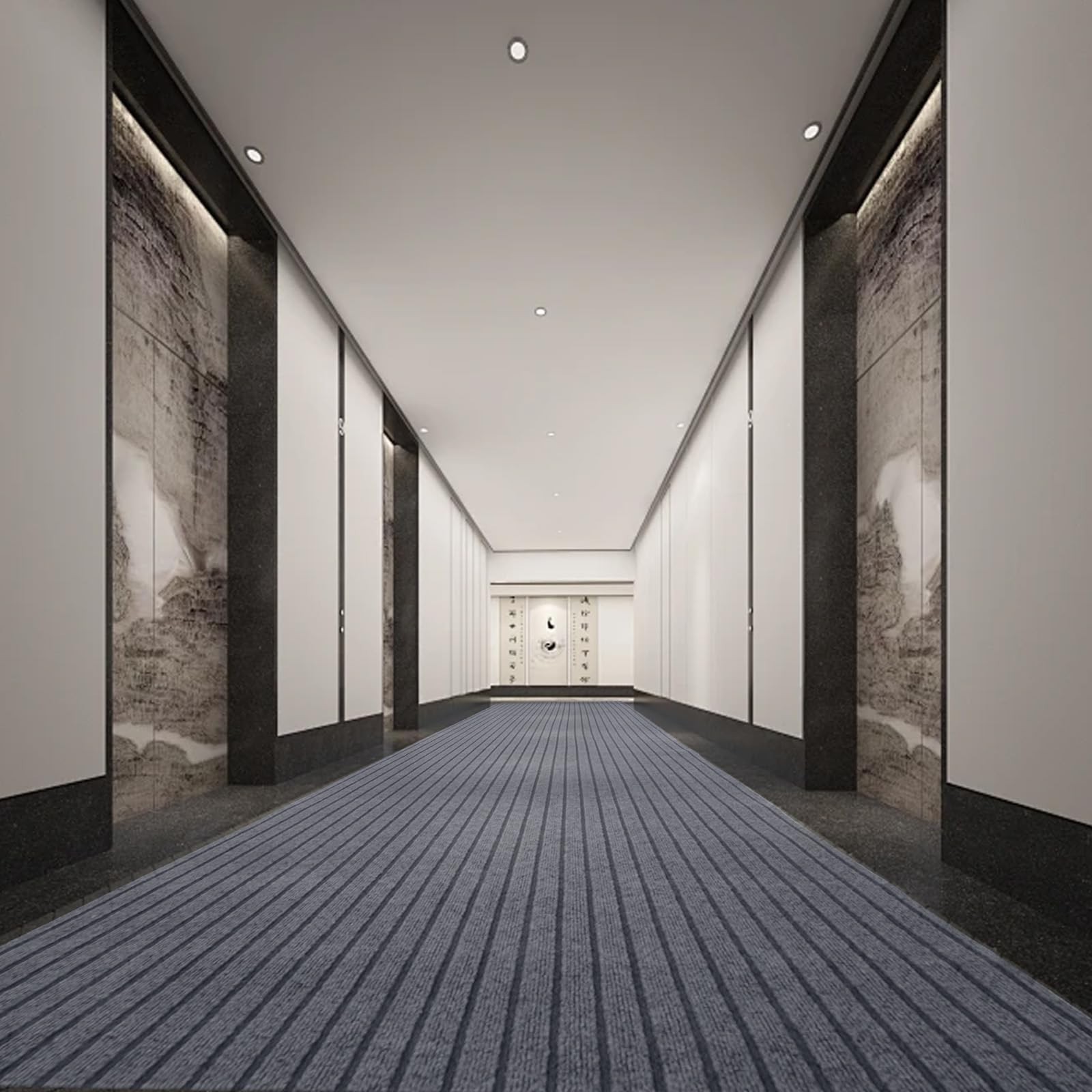 tonchean Commercial Runner Rug 3ft x 10ft, Brush Step Entrance Mat, Indoor Ou...