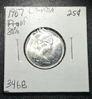 1867-1967 Canada 25 Cent.  80% Silver Proof.     (CANU)