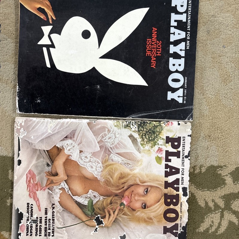 Lot Of Two Magazines Playboy 1974.