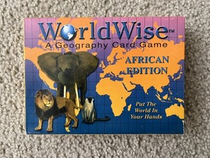 WorldWise Geography Card Game - African Edition -2-8 players-Ages 9+ - Complete