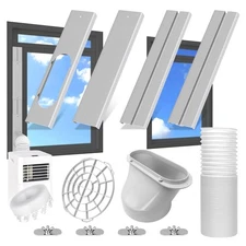 Upgrade Portable Air Conditioner Window Kit with 5.9Inch Exhaust Hose,Portabl...