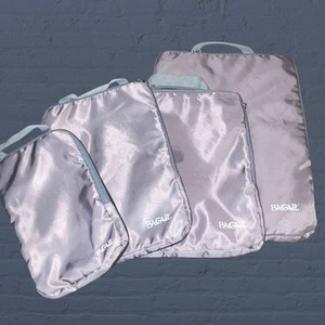 BAGAIL Set of 4 Compression Packing Cubes Travel Luggage Organizer Bags Gray
