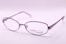 NEW CLEARVISION HILLARY LILAC AUTHENTIC DESIGNER FRAMES EYEGLASSES 55-16