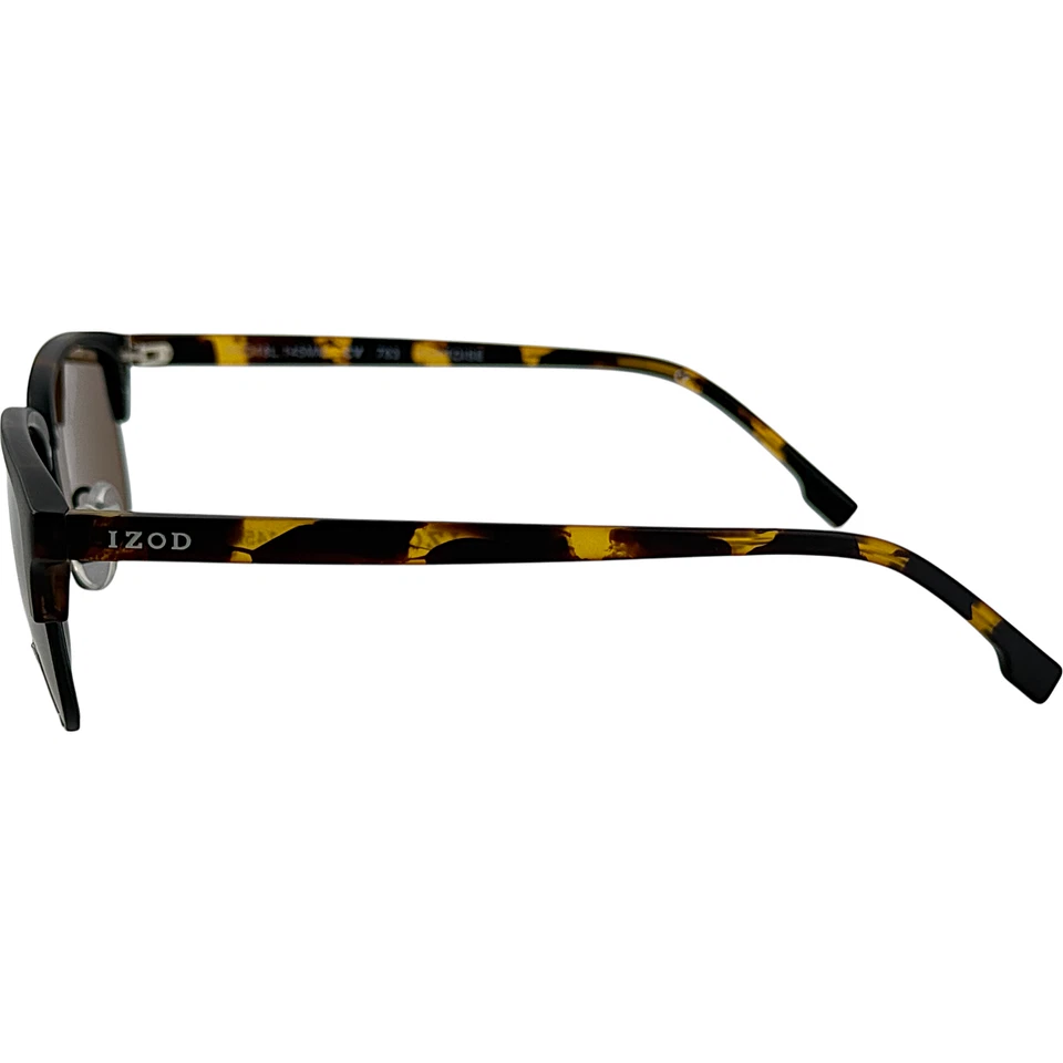 Izod IZ783 Hombres Metal Estilo Clubmaster Gafas de Sol Tortuga 55-18 Lentes Marrón Foto 4 de 4