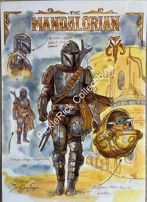 Disney WonderGround 2026 Steam Mandalorian & Grogu By Mark Page 5x7 Postcard