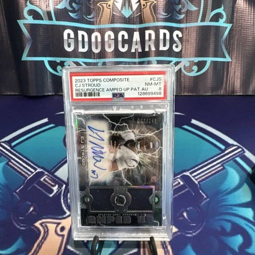 2023 TOPPS COMPOSITE RESURGENCE AMPED UP PATCH AUTOS #CJS CJ STROUD 53/149 PSA 8