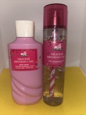 NEW Bath  Body Works Milk Bar Birthday Cake Body Wash Gel, 10 oz  Body Mist