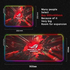 Yellow City Asus Rog Mouse Pad Rgb Backlit Mat Keyboard Gaming Mouse Mat Pc Rug