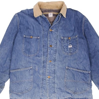 ジャケット・アウター Lee 81-LJ Denim Chore Jacket 1980s VINTAGE LEE CHORE LINED DENIM JACKET 81 LJ CORDUROY COLLAR 1960S
