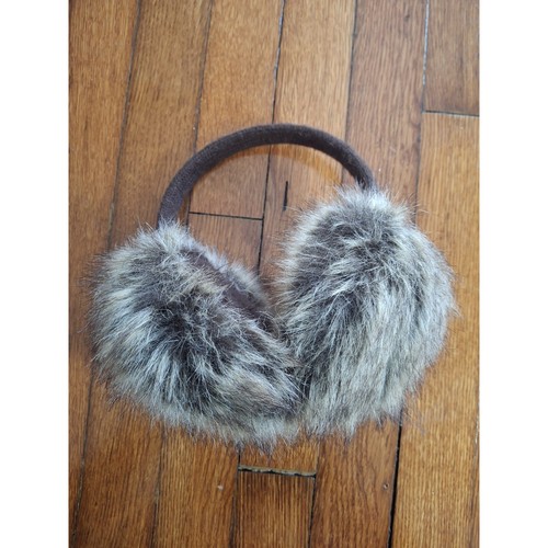 Fuzzy Faux Fur Earmuffs, Gray