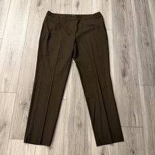 Lafayette 148 Women’s Bleecker Pants Virgin Wool Brown Size 14