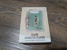 Vintage Clear Tech AM/FM Radio Cassette Tape Player Walkman With Earbuds