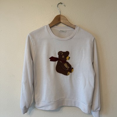 RARE Earth Music & Ecology Bear Embroidery  Sweatshirt Japan Size F (S/M) READ