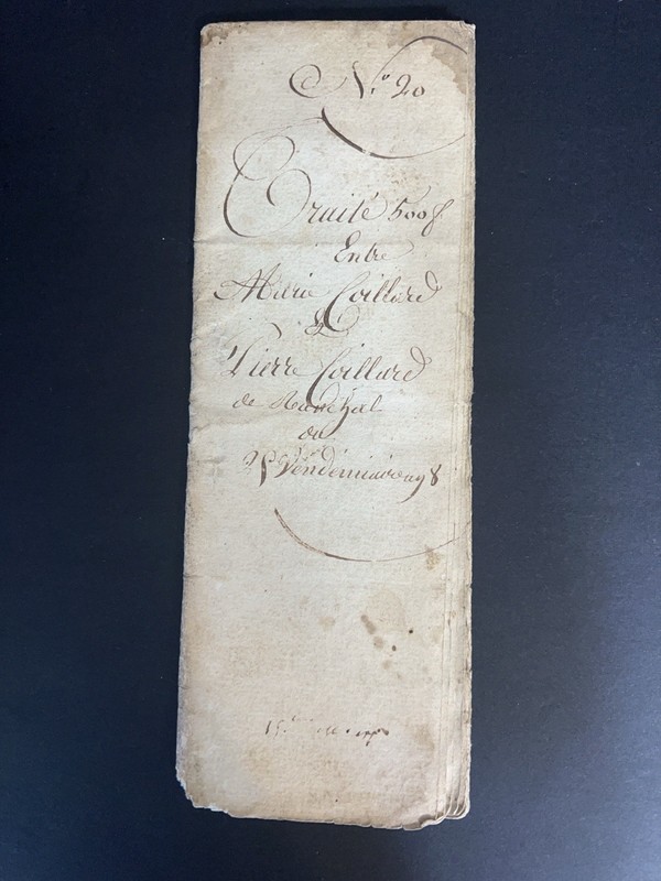 1799 French Revolutionary Document Vendemiaire Year 8 Manuscript Notary France