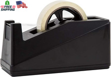 Heavy Duty Desktop Tape Dispenser Fits 1" 3" Core, Weighted Non-Skid Base, B