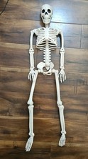 36" Life Size Halloween Skeleton with Posable Joints, Plastic Decor 3 Feet Tall