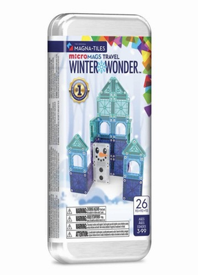 #ad Magna Tiles microMAGS Travel Winter Wonder Magnetic Building Set 26pcs Snowman $16.00